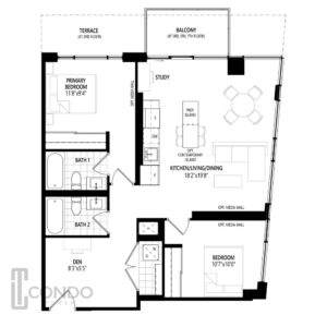 condo GTA clockwork oakville 2bedroom 2bathroom 972Sq.Ft .