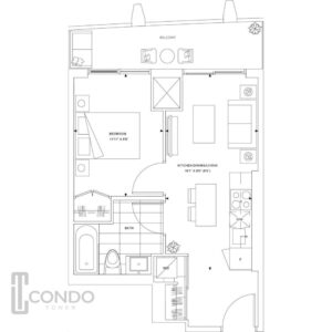 down town toronto condos core development menkes 449sq feet one bedroom one bathroom balcony