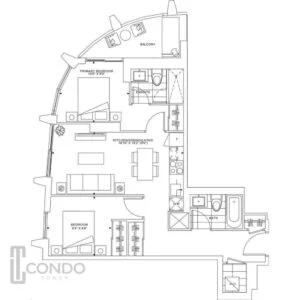 down town toronto condos core development menkes 708sq feet two bedroom two bathroom