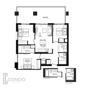 milton mattamy condo mile creek 2 bedroom 2bathroom den patio 976SqFt