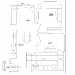 ryerson university toronto dundas street east condos 619sq feet two bedroom one bathroom