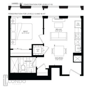 toronto condo empire condos floor plans 472sqft 1 bedroom 1bathroom