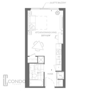 toronto condos yongest menkes condominium floor plans 372sqft 1 room 1 bathroom