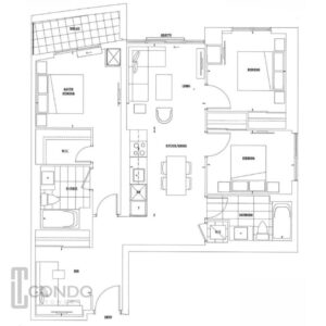 toronto dundas street east condos 1030sq feet three bedrrom two bathroom one den office room