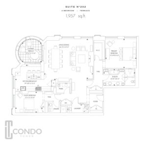 toronto family condos calarendon roomates foor plans1957sqft two bedroom terrace three washroom