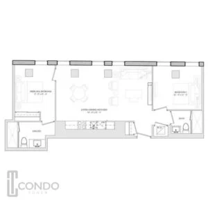 toronto niagara st condos floor plans 908sqft two bedroom two bathroom 1