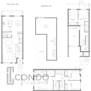 floor-plans-harris- gate-town-homes-richmondhill-20sqft-four-bedroom-3bathroom- balcony-deck-four-floors