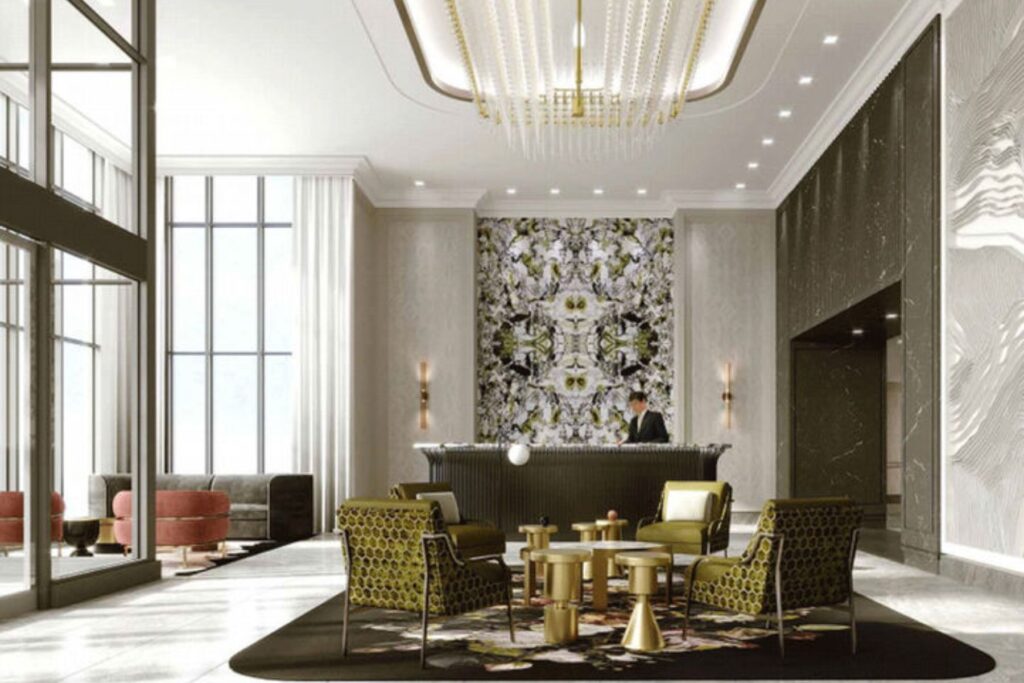 Now Selling Edenbridge Kingsway Condos lobby lounge