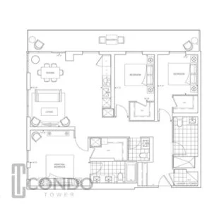 floor-plans-MRKT-Condos-1235sqft-3-bed-2.5-bath-SW-view