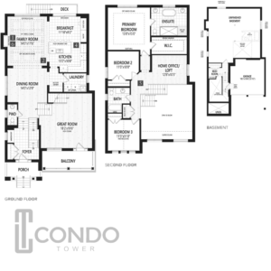 floor-plans-Preserve-West-Homes-1361-Dundas-St-W-Oakville-single-family-home-2770sqft-3-bed-2.5-bath-garrage