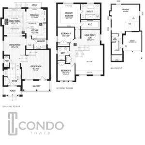 floor-plans-Preserve-West-Homes-1361-Dundas-St-W-Oakville-single-family-home-2770sqft-3-bed-2.5-bath-garrage