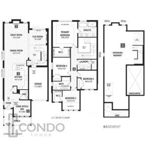 floor-plans-Preserve-West-Homes-1361-Dundas-St-W-Oakville-single-family-home-2549sqft-4-bed-2.5-bath-garrage