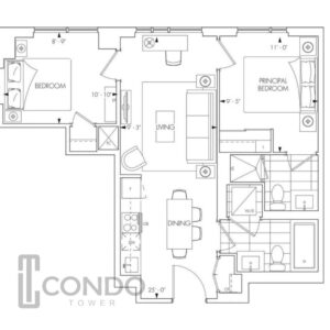 floor-plans-Now-Selling-Queen-Church-Condos-635sqft-2-bed-2-bath-NE-view