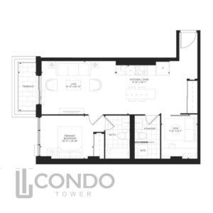 Station-No.-3-Condos-whitby-floor-plans-742sqft-1-bed-1-bath-terrace