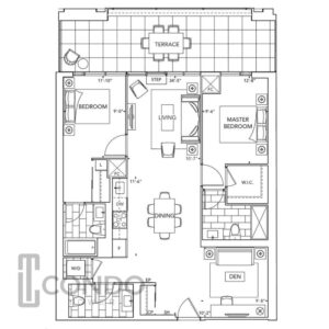 floor-plans-now-selling-Via-Bloor-Condos-1112sqft-2-bed-2-bath-N-view