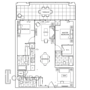 floor-plans-now-selling-Via-Bloor-Condos-1112sqft-2-bed-2-bath-N-view