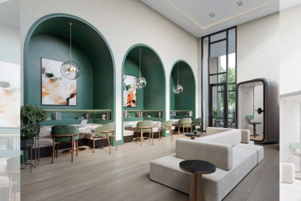 Olive Residences Capital Developments North York condo co-working space