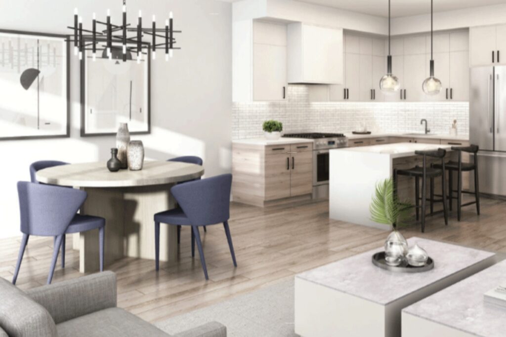 High Point Urban Towns Laurier Homes richmond hill kitchen and dinning room