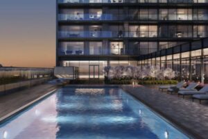 Galleria on the Park Almadev Toronto condo pre-construction condo outdoor swimming pool