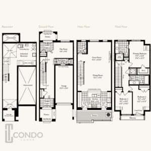 Brampton pre-built townhouse floor plans