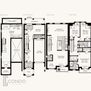 Brampton pre-built townhouse floor plans