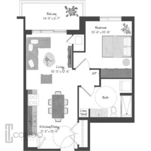 Kitchener Rainbow Lake Condos Development floor plans 1 bedroom 1 bathroom