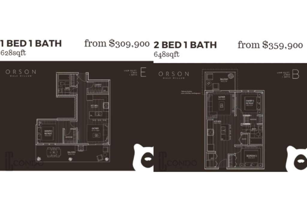 Orson Condos Starting from $300k in Calgary, Alberta floor plans and prices