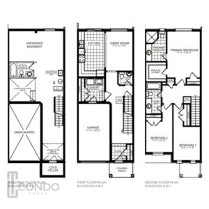 Edgewood Green Homes Dundalk ON Towns and Singles Floorplans overview