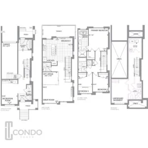 Terrace Park Townhomes Markham ON Floorplans 3 bedroom 2.5 bathooms
