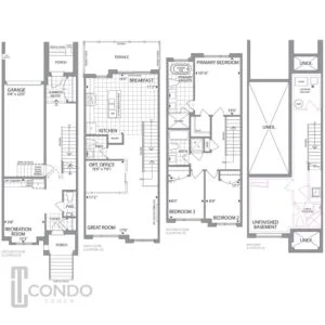 Terrace Park Townhomes Markham ON Floorplans