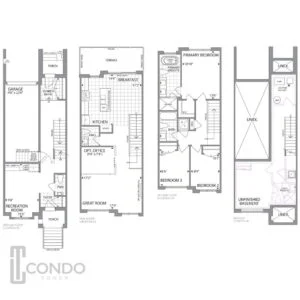 Terrace Park Townhomes Markham ON Floorplans prices