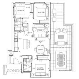 6080 Yonge Condos North York ON Floorplans 3 bedroom