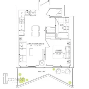 Encore at bravo condos floor plans 1 bedroom 1 bathroom balcony