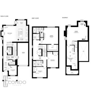 Arbor West Towns Brampton ON floor plans overview