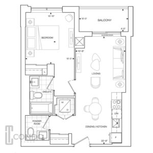 Burnet at Rise and Rose Condos Richmond Hill ON Floorplans 1 bedroom 1.5 bathroom