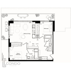 The Davis Condo Residences Newmarket ON Floor Plans 2 bedroom 2 bathroom