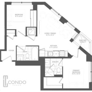 The Narrative Condos Scarborough ON Floorplans 2 bedroom 2 bathroom