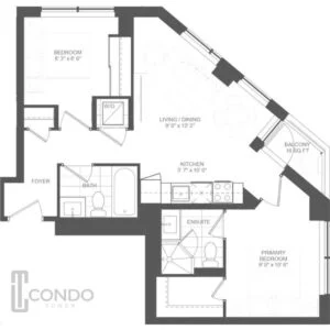 The Narrative Condos Scarborough ON Floorplans 2 bedroom 2 bathroom