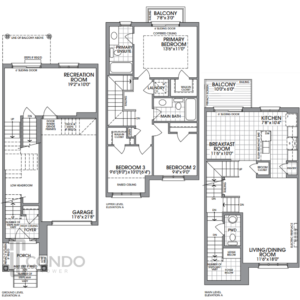 Andrin homes whitby ON floor plans overview