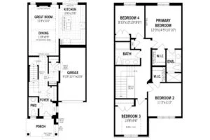 Upper Joshua Creek Townhouse Floor Plans
