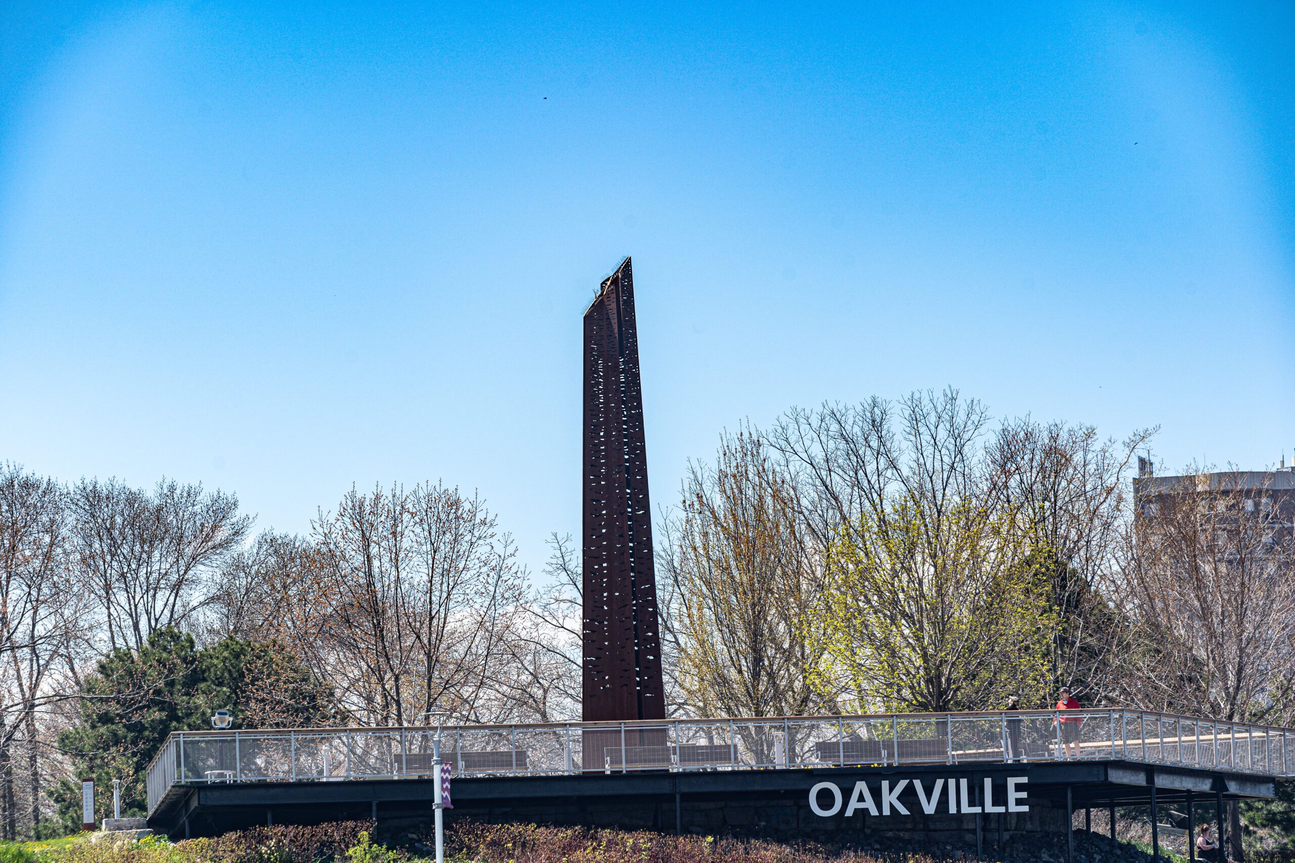 Tannery Hill Beacon in Oakville on a sunny clear day