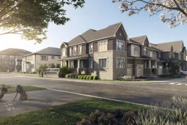 spring streetscape render park and main