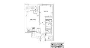 Noble Residences Floor Plan 1 Bedroom