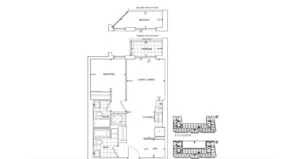 Noble Residences Floor Plan 1 Bedroom Den