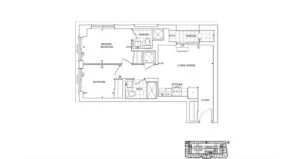 Noble Residences Floor Plan 2 Bedroom