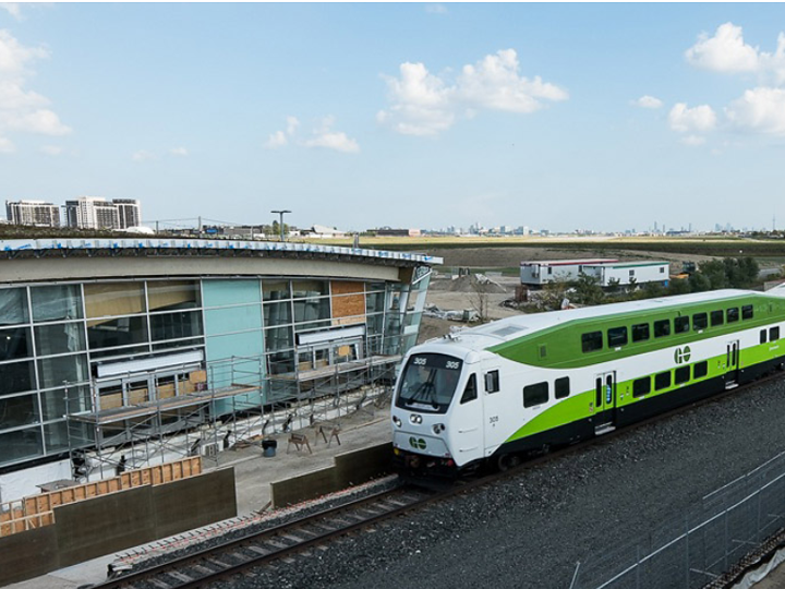 photograph of milton corridor under construction