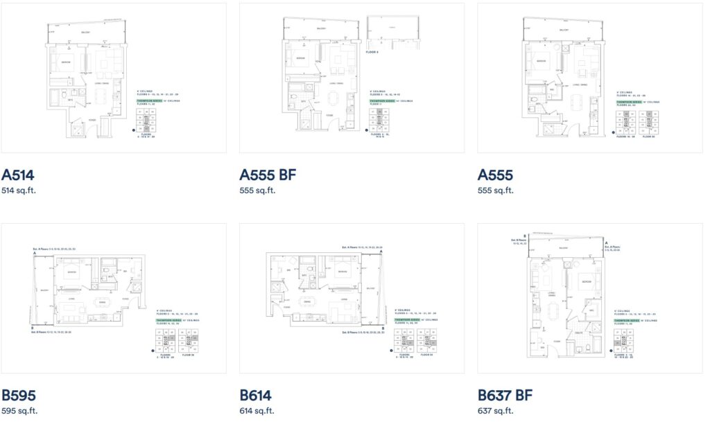 Thompson Towers Floor Plans
