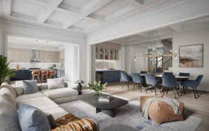 Union Village family room rendering