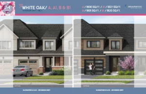 25 foot bungaloft townhome in Belleville by Briarwood Development, White Oak model