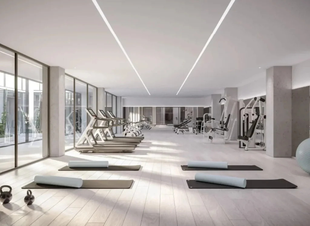 Fitness studio amenity at 28 Eastern in Toronto
